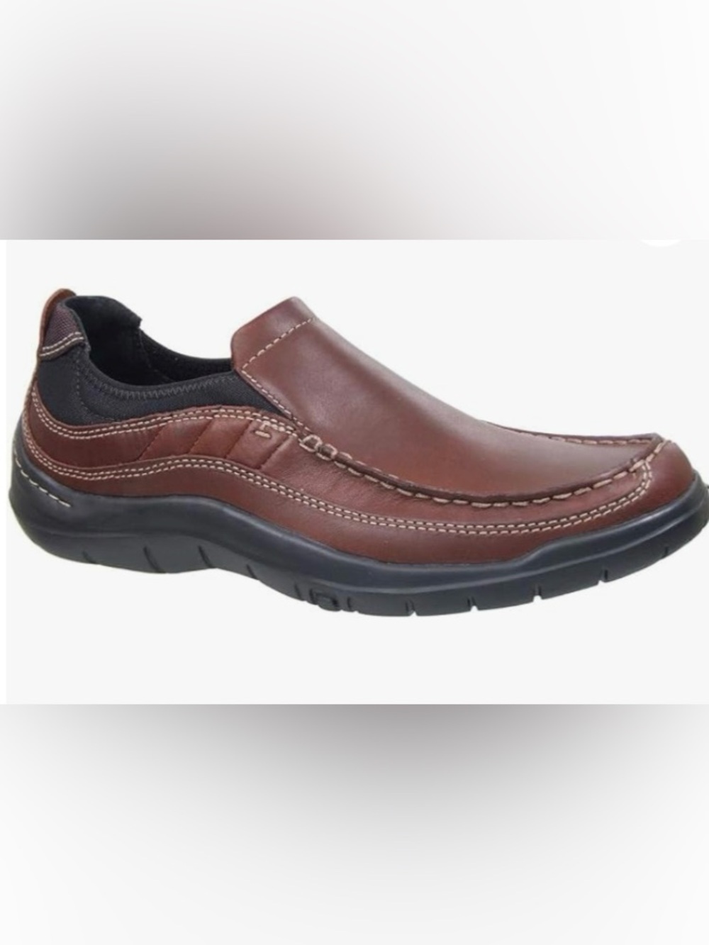 Clarks Mens AXL Slip-On Leather Loafers Sz 10.5 Brown